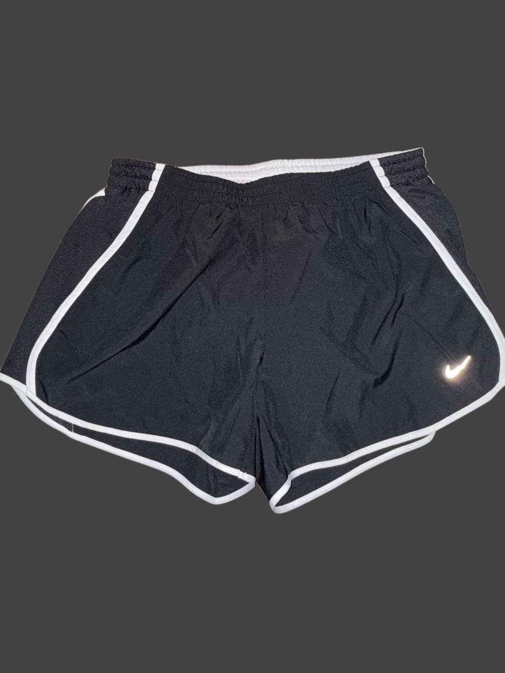 Nike Black Athletic Shorts with White Piping